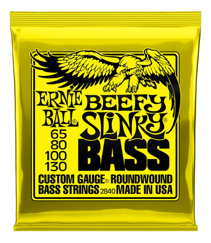 Encordado Bajo 4 Cuerdas Ernie Ball Beefy 65-130 - Usa