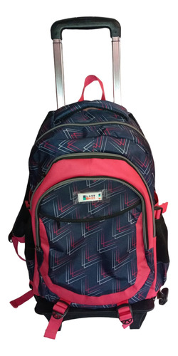 Mochila Con Ruedas + Set De 24 Lapices Con 24 Borradores.