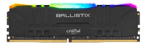 Memoria RAM Ballistix RGB gamer color negro 16GB 1 Crucial BL16G32C16U4BL