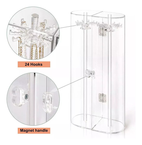 Caja De Almacenamiento Colgante De Acrílico Transparente Par