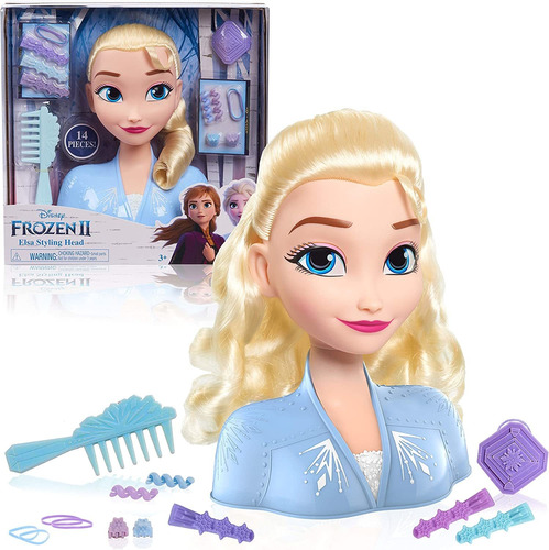 Cabeza De Peinado De Elsa De Frozen 2 De Disney, 14 Piezas