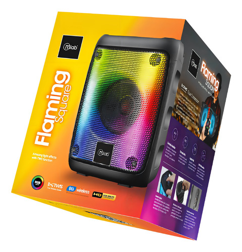 Parlante Flaming Square Tws Bluetooth Fm Usb / Mlab - 9290