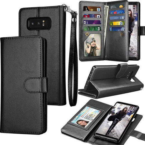 Funda Billetera Para Samsung Galaxy Note 8 (negra)