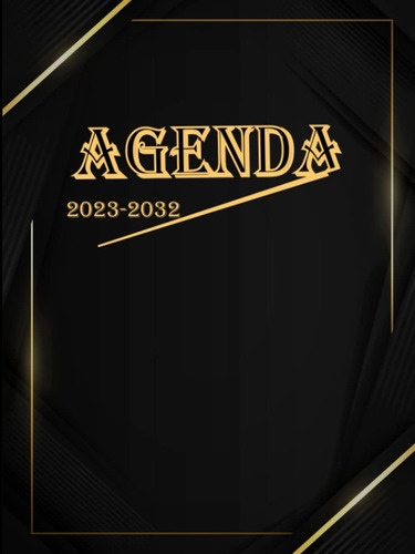 Libro: Agenda Dorada 2023 2032: Agenda 2023-2032 Vertical 12