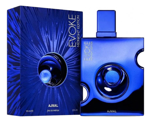Perfume árabe Ajmal Evoke Midnight Edition, 90 ml, volumen unitario, 3 onzas líquidas