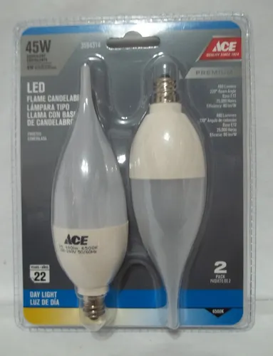 comprar Bombillo Tipo Llama Vela C\u002Fbase De Candelabro Led 6w Ace 