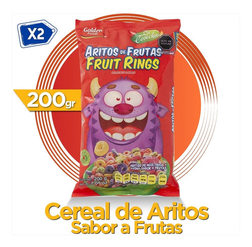 Cereal Aritos Sabor A Frutas 200g Fruit Rings Golden Food