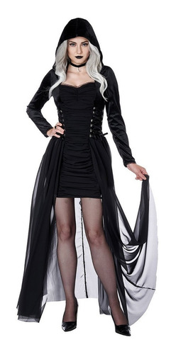 Disfraz De Bruja Vampiro Halloween Elegante Cosplay Mujer Ne