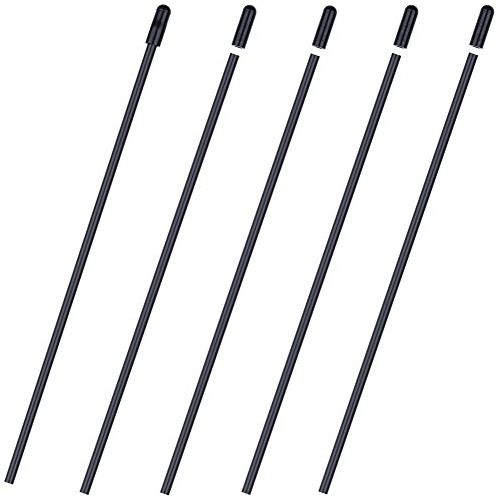 5pcs Tubo De Antena De Plástico Hobbypark Con Tapa Negro Par