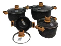 Comprar Juego Ollas Mgc 8 Pcs Antiadherente De Roca Volcanica