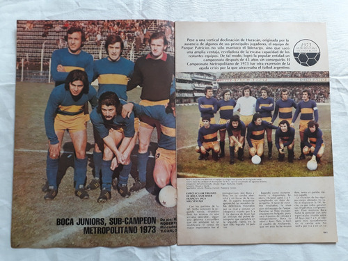 Lamina Boca Juniors Sub Campeón Historia Del Futbol 1973 (Usado)