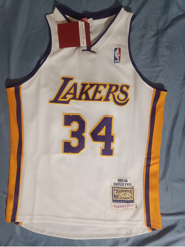 Jersey Shaq O'neal Los Ángeles Bordado Blanco 