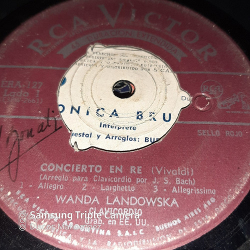 Simple Wanda Landowska Clavicordio Rca Victor C20