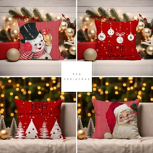 Juego De 4 Fundas De Almohada Decorativas De Navidad 50x50 C