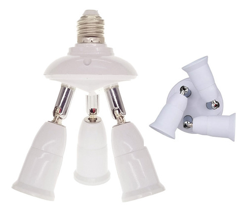 Cw Adaptador De Enchufe De Bombilla E27 A 3 Cabezales