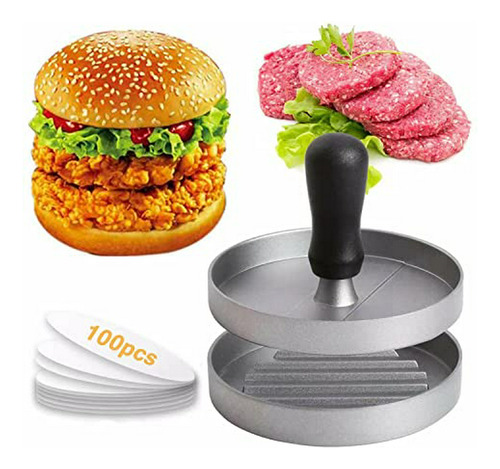 Prensa Hamburguesa 100 Papeles Antiadherente Mold