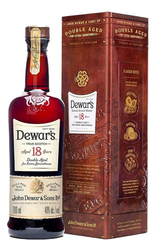 Whisky Escocés Dewars 18 Años The Vintage 1 L.