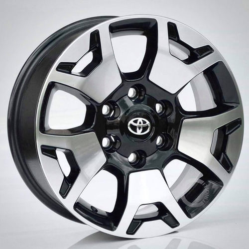 Roda Hilux Aro 18 Srx Diamond Sw4 S11 Krmai / Unidade Cor Preta Diamante