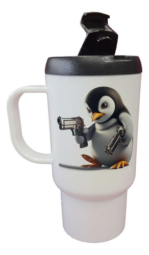 Jarro Termico Pinguino Con 2 Pistolas Arma Apuntando
