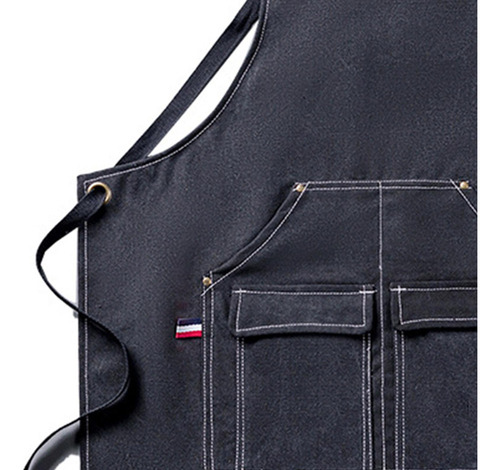 Delantal De Lona Resistente For Artistas Y Chefs Con Negro