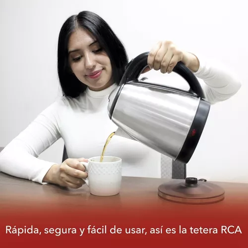 Tetera eléctrica rca de acero inoxidable con capacidad para 2 litros /  rc-180gb01