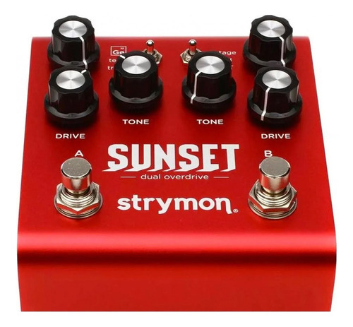 Pedal Strymon Sunset Dual Overdrive Cor Vermelho