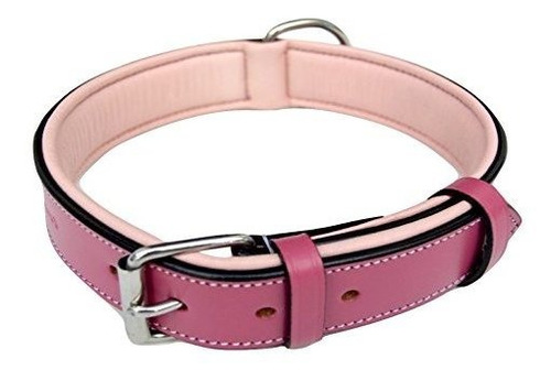 Perro Soft Touch Collares Mediana De Cuero Collar Acolchado,