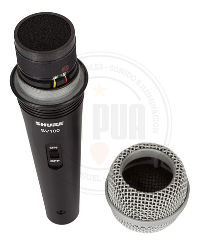 Imagen 4 de 8 de Micrófono Dinámico Vocal Shure Sv100 C/cable Xlr/plug