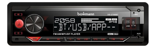 Radio para carro Bowmann DS-2700BT con USB, bluetooth y lector de tarjeta SD