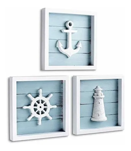 Señalamiento Tide And Tales Juego De Decoración De Pared N Señalamiento Tide And Tales Juego De Decoración De Pared N