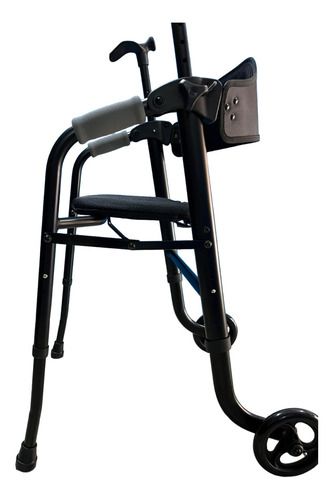 Andadera Rollator Asiento Aluminio Doble Apoyo Plegable