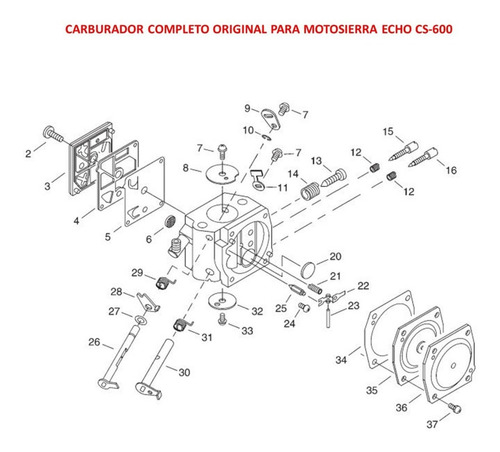 Imagen 1 de 4 de Carburador Motosierra Echo Cs-600 Walbro 100% Japon