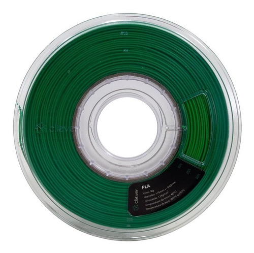 Filamento Pla Verde | 1,75mm | 1 Kg | Cliever