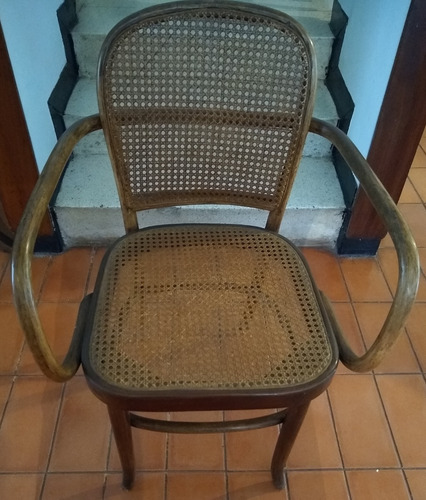 Silla De Mimbre Y Madera