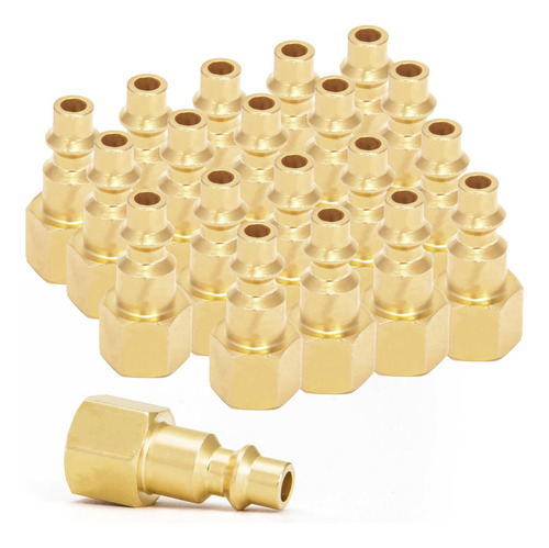 Kodilin 20pcs 1/4-inch Npt Hembra Bress Industrial Air Plug.