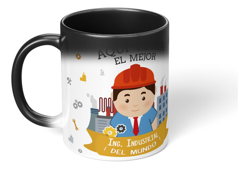 Taza Magica Cambia Color El Mejor Ingeniero Industrial