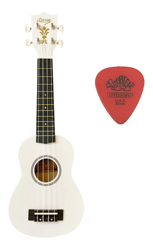 Ukulele Branco Seven Soprano Suk-07 Wh + Capa