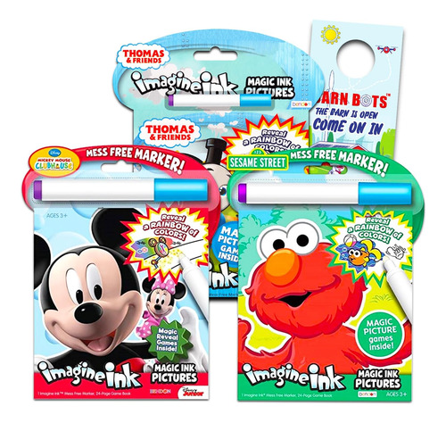 Bundle Of 3 Imagine Ink Magic Pictures Books - Mickey Mouse