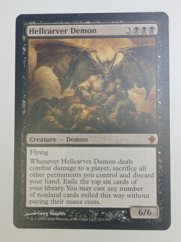 Carta Magic Hellcarver Demon [rise Eldrazi] Mtg Demon