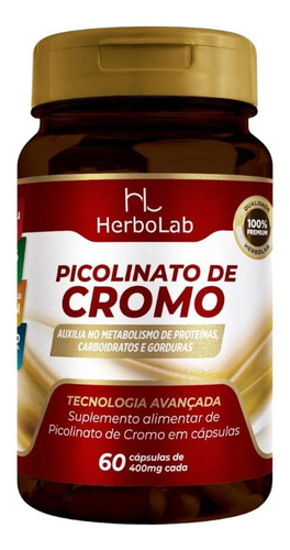 Picolinato De Cromo 60 Caps - Herbolab D