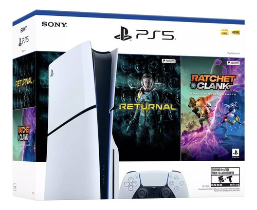 Consola Sony Ps5 Slim Con Disco + 2 Juegos 1tb Standard