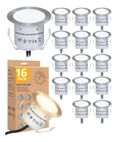 Kits De Luces De Cubierta Led Empotradas (paquete De 16), Il