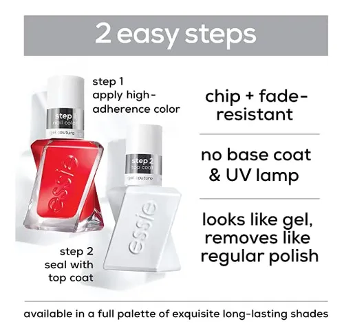 Capa Superior Essie Gel Couture Con Acabado De Grado Platino