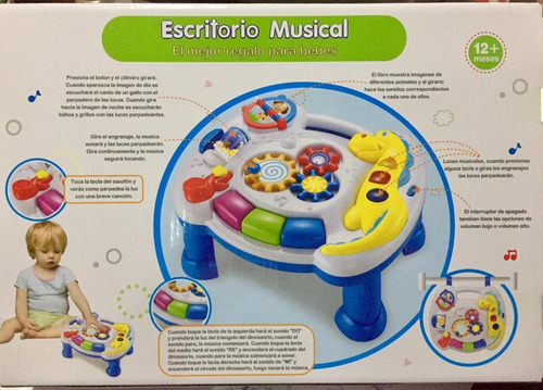 Imagen 5 de 6 de Mesa Escritorio Musica Luz Sonido Poppi Baby En Casa Valente