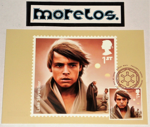 Star Wars- Post Card Con Estampilla -de Luke - Royal Mail