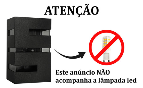 9 Arandela Preta Massuia Externa E Interna 127/220V