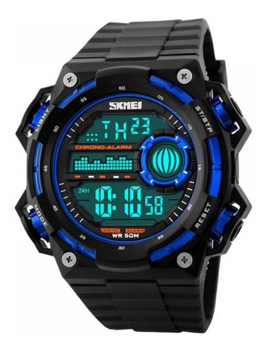 Relógio Masculino Skmei Digital 1115 - Preto E Azul