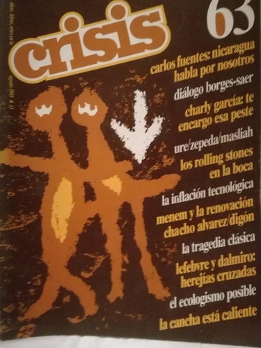 Revista Crisis N°63 (agosto 1988) Ver Índice En Descripción