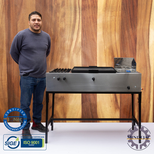 Plancha, Parrilla Y Freidora Acero Inox Mindejal