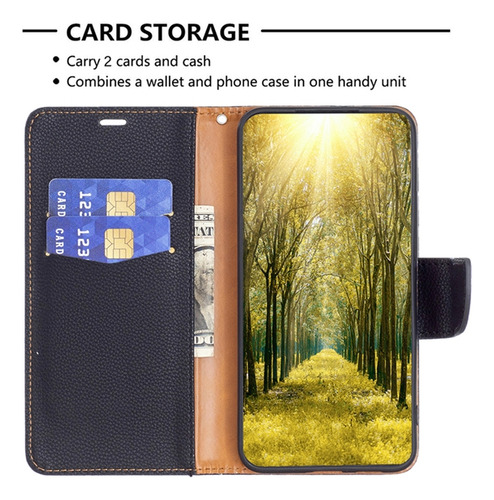 Funda Para Samsung Galaxy J4 Plus/j4 Prime/s9 Con Estampado De Litchi, Estilo Cartera, Funda Para Teléfono Con Ranura Para Tarjetas